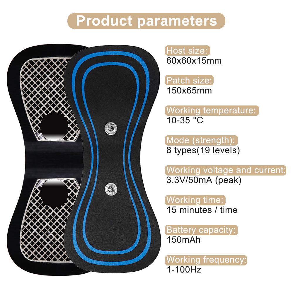 Tragbare ems Mikros trom Schmerz linderung Muskels timulator elektrische Puls Nacken Rücken massage gerät Mini Massage Patch mit Elektroden pads