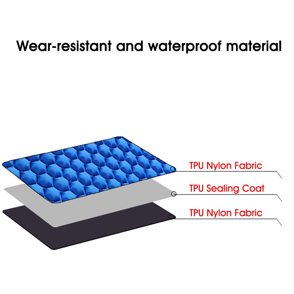 Camping Mat Self Inflatable Mattresses Camp Inflatable Mattress Outdoor Mat Tent Mat Sleeping Pad Hiking Trekking with Pillow