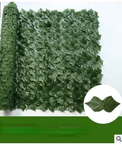 Hage plante gjerde kunstig faux grønt blad personvern skjermpaneler råtnende utendørs hekk hage hjem dekora 0.5 x 1m: M / Dyp safir
