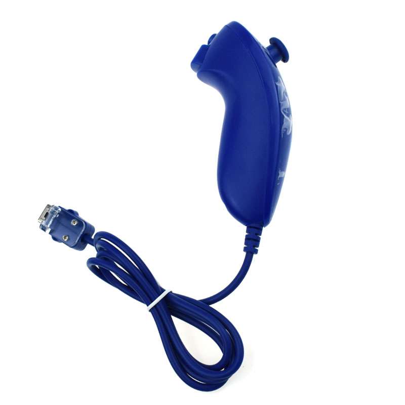 ViGRAND 1 pcs Nunchuck Controller Voor Nintendo Wii Console: dark blue