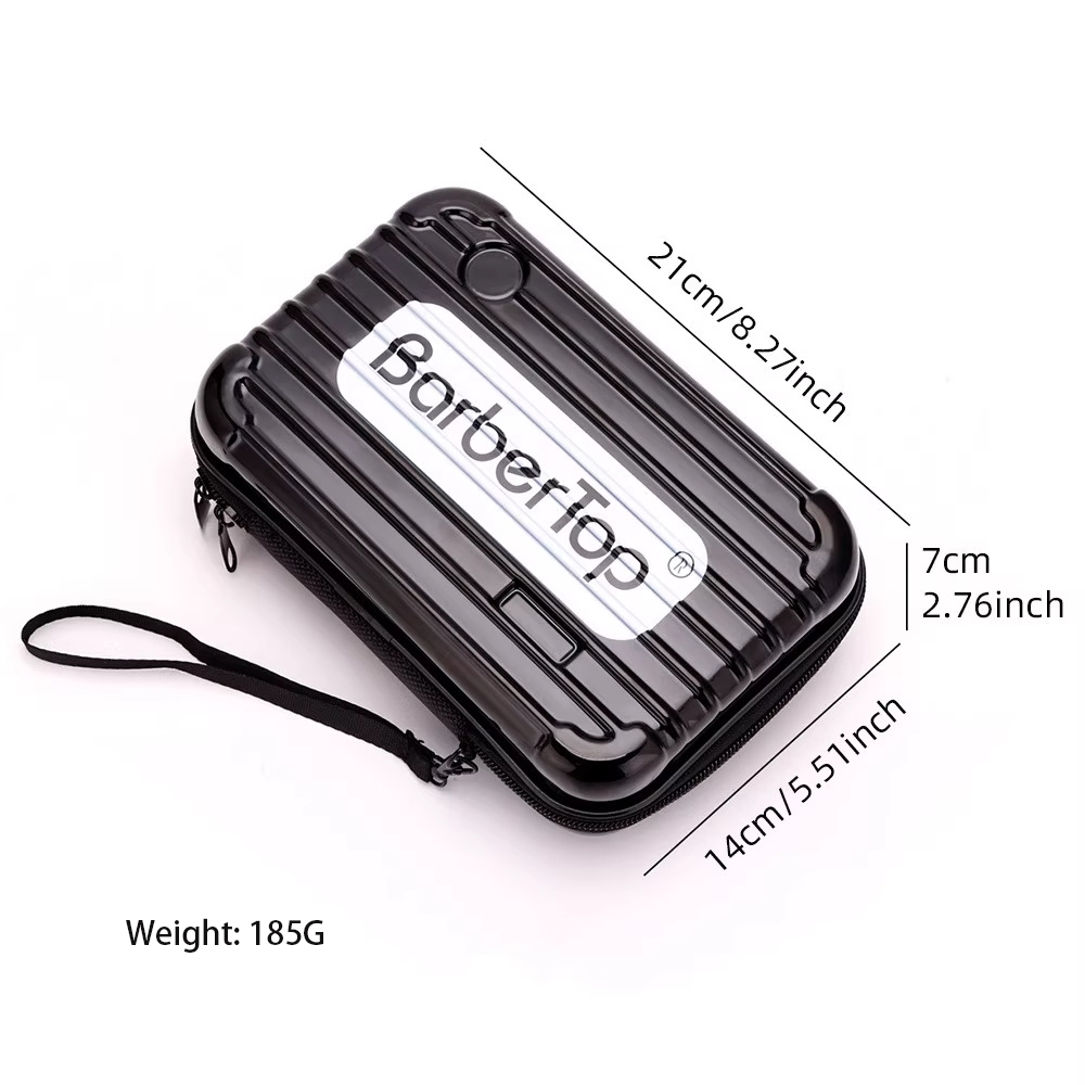 Specialiteit Kapper Box Schokbestendig Haar Schaar Case Bag Kapper Weerstand Trimmer Koffer Waterdicht Hoge capaciteit Styling Tool: Donker Kaki