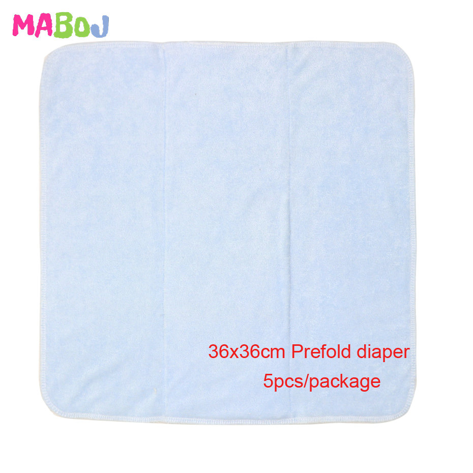 MABOJ Prefold Cloth Diaper Baby Organic Bamboo Fiber 36x36cm Absorbent Reusable Washable Diapering Ecological Nappy Eco-friendly: Light Blue