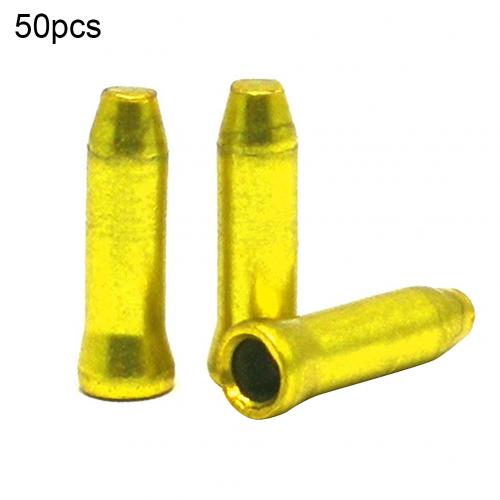 50Pcs Bike Bicycle Brake Shifter Inner Tips Shift Cables End Caps Cycling Parts MTB Bicycle Bike Shifter Twist Shifter: Golden