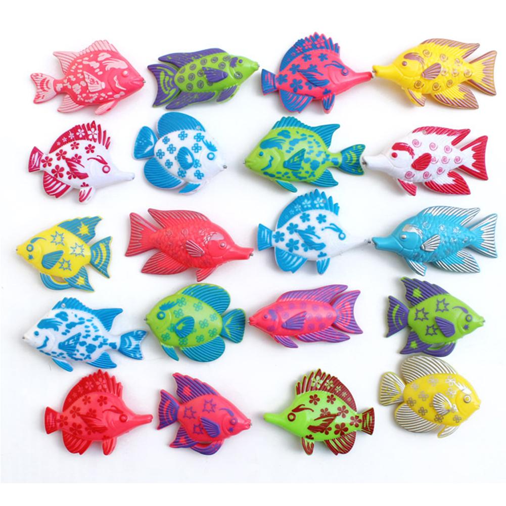 Juguete de pesca magnético para niños, juego de pesca en el momento de diversión con 1 caña de pescar y 6 peces bonitos de Color aleatorio