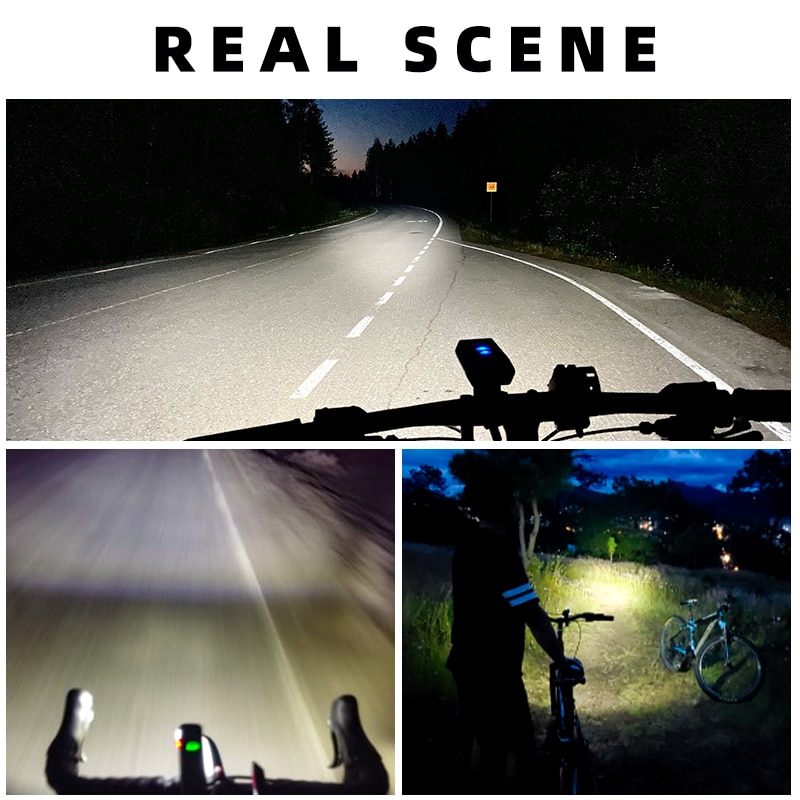 ROCKBROS Fahrrad Licht Regendicht Typ-C Ladung LED 2000mAh MTB Vorderseite Lampe Scheinwerfer Aluminium Ultraleicht Taschenlampe Fahrrad Licht