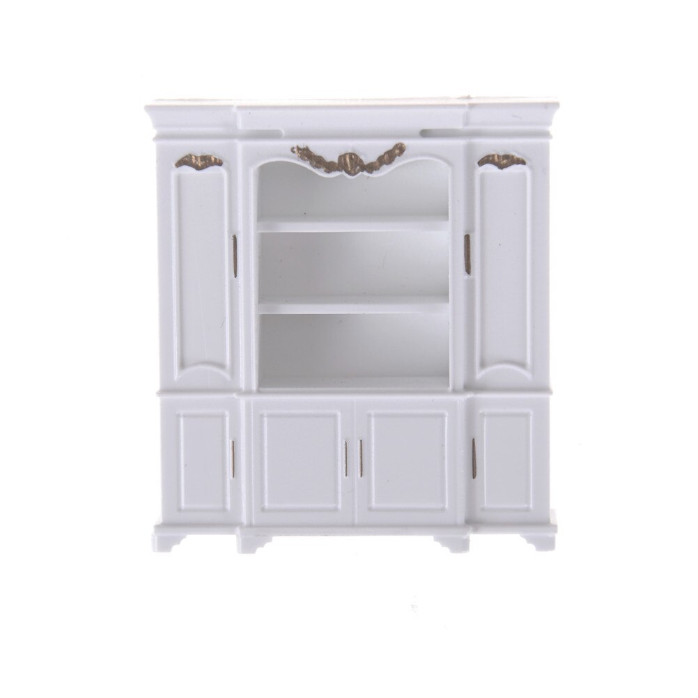 Mini Kast Model Borst Kast Plank Witte Kast Keuken Eetkamer Display Display Poppenhuis Keuken Dollhouse Accessoire: 4