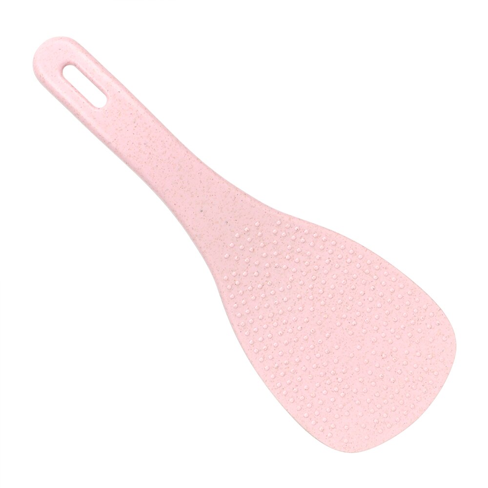 Acessórios de cozinha não vara utensílios de cozinha colher arroz palha trigo plástico panela arroz pá ferramenta cozinha: pink