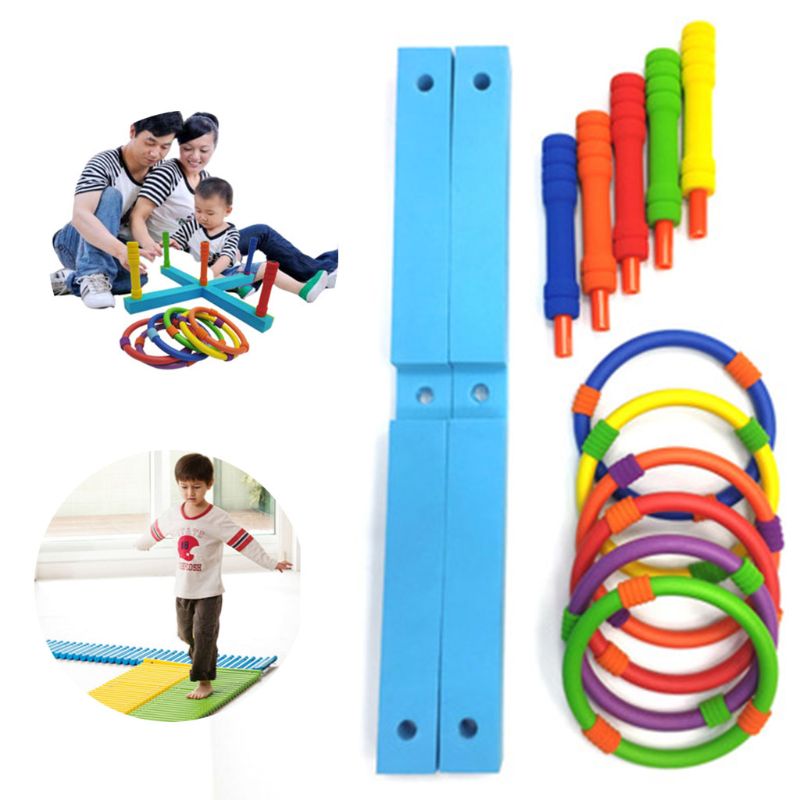 freundlicher Erwachsene Werfen Spiel einstellen mit 6 Ringe EVA Band Werfen draussen Spaß Puzzle Spielen Spielzeug