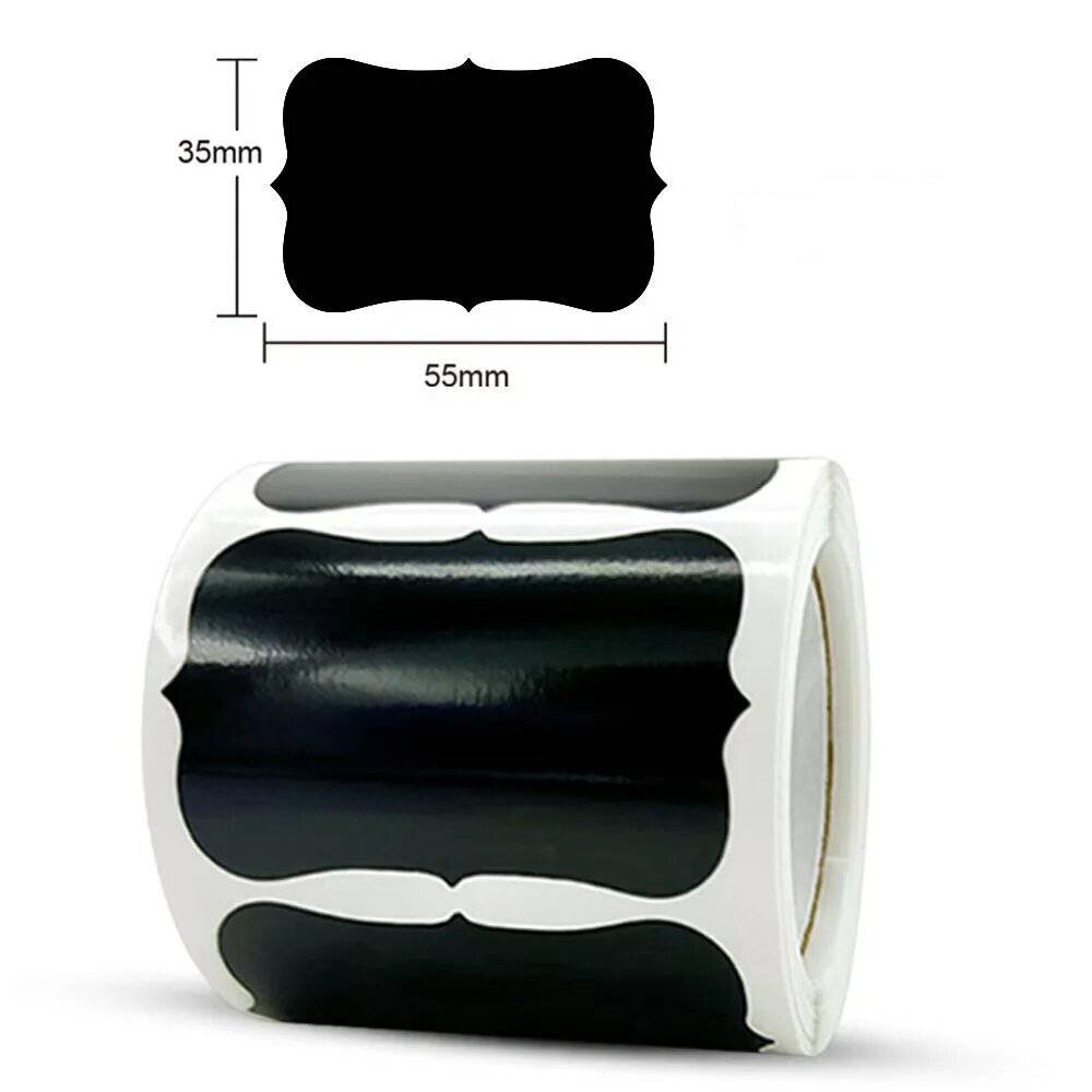 120Pcs/Roll Removable Blackboard Label Stickers With Erasable Pen Reusable Waterproof Chalkboard Labels for Home & Kitchen
