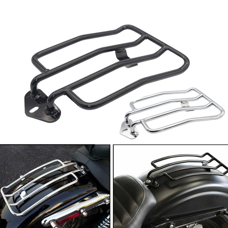 Motorcykel stål bagagebærer ryglæn bagskærm til ha rley-davidson sportster  xl 883 xl1200 x48 ( sort)