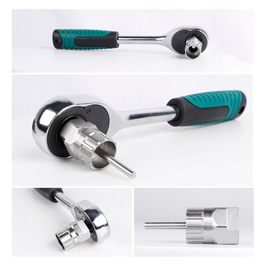 1pc Road Bike Bicycle Freewheel Cassette Remover Cycling Mountain Bike MTB Socket Wrench Repair Tool Maintenance Accessories
