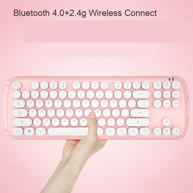 SeenDa 2.4G Wireless Bluetooth Keyboard Mouse Combos for Computer Phone Switch Between Bluetooth & 2.4G Connect Up to 3 Devices