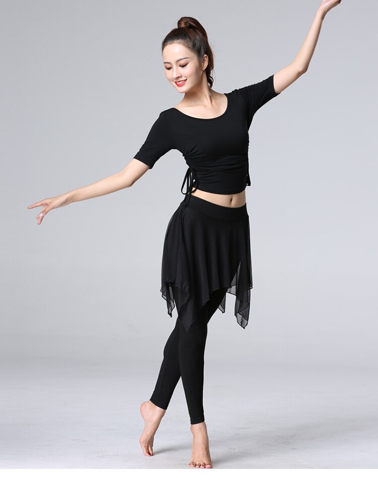 Pantalón de danza del vientre, pantalón de baile latino, falda, pantalón de entrenamiento Modal, vestido, pantalones de baile latino Irregular para mujeres