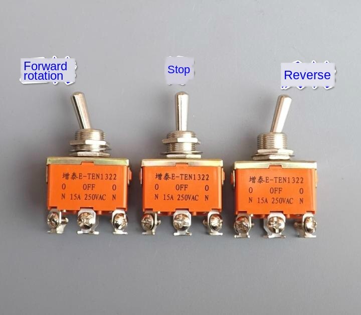 DC Motor Manually Reversing Switch Knob Toggle Switch Forward Reverse Stop Three