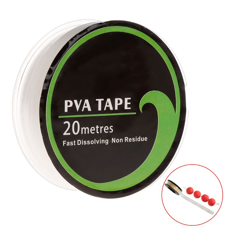 Cinta de PVA para alimentador de pesca, equipo de disolución rápida, transparente, ambiental, accesorios profesionales, 10mm x 20m
