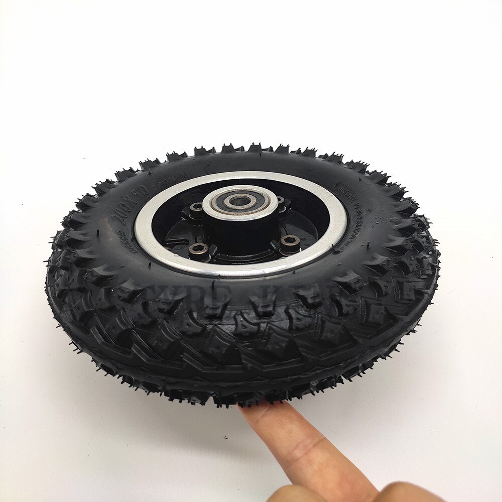 200 x 50 indre ydre dæk med nav fuldhjul 8 x 2 "pneumatisk dæk til elektriske scooter rullestol lastbil vogn dele: Hjul