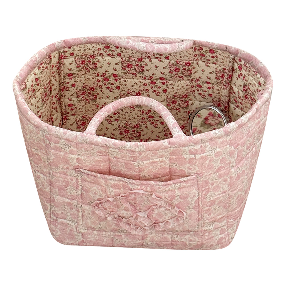 Bloemenwasmand Draagbare opvouwbare opbergtas met grote capaciteit en handvatten Wasmand voor kleding en diversen: WHITE