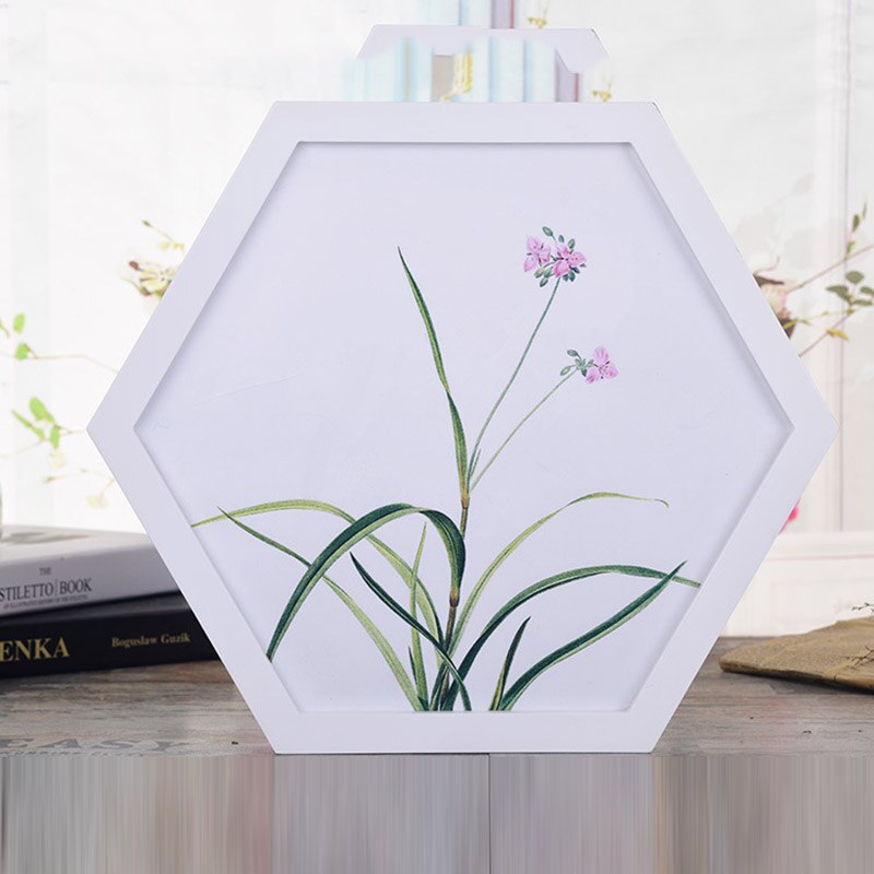 6-10 Inch Nordic Eenvoudige Hexagon Fotolijst Multilaterale Houten Frame Woonkamer Picture Wall Decor Mount Fotolijsten om De