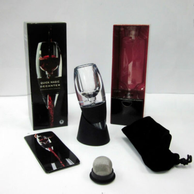 Wine Aerator Decanter Filter + Red White Wine Flavour Enhancer and Stand