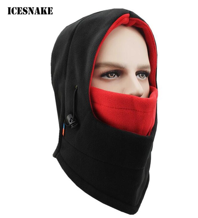 ICESNAKE Winter Warm Motorcycle Full Face Mask Windproof Thermal Fleece Balaclava Men Women Sports Neck Snowboard Ski Mask: 1