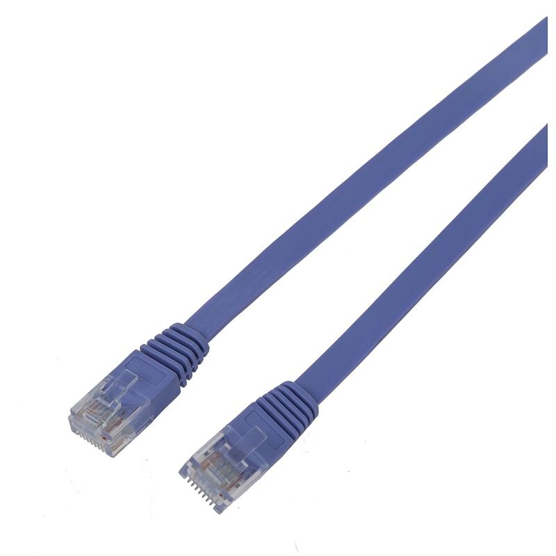 65.6FT 20M CAT6 CAT 6 Flat UTP Ethernet Network Cable RJ45 Patch LAN Cord Blue