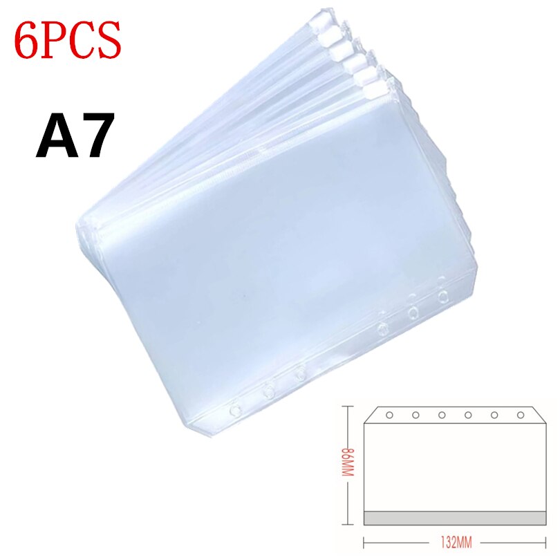 LLD A5 A6 A7 Durable Waterproof Book Paper File Folder Document Rectangle Office Filing Product: A7 6PCS