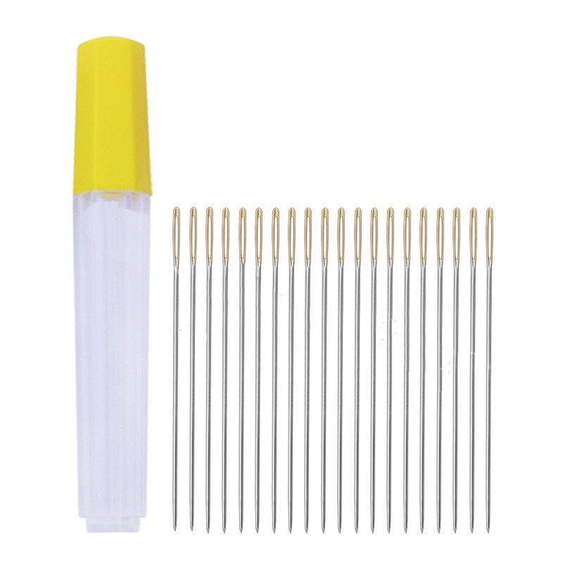 Pcs 1.15*61 20mm cauda dourada Agulhas para tecido bordar DIY needlework ponto cruz sem corte