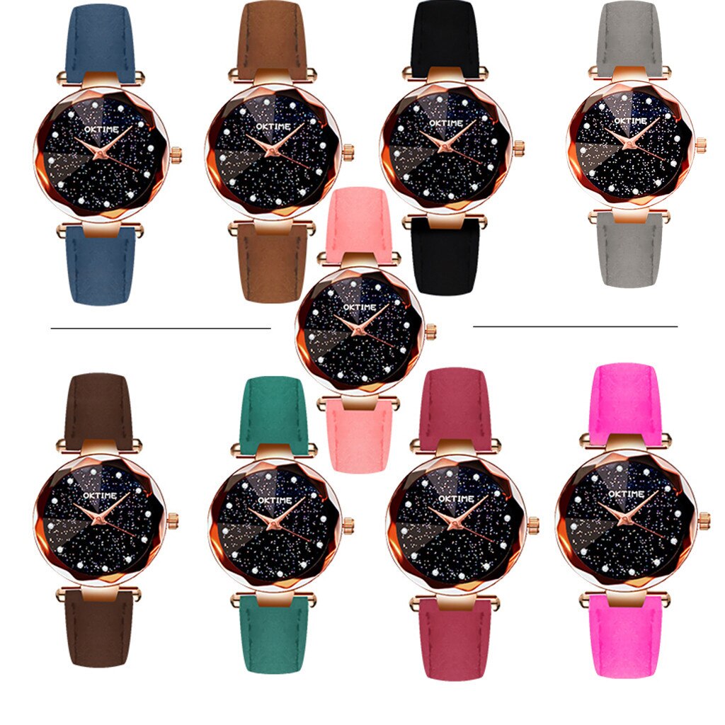 Women Starry Sky Wrist Watch Ladies Alloy Steel Belt Sand Sand Quartz Wrist Watch Female Modelse Dress Gfit Montre Femme 2020Jan