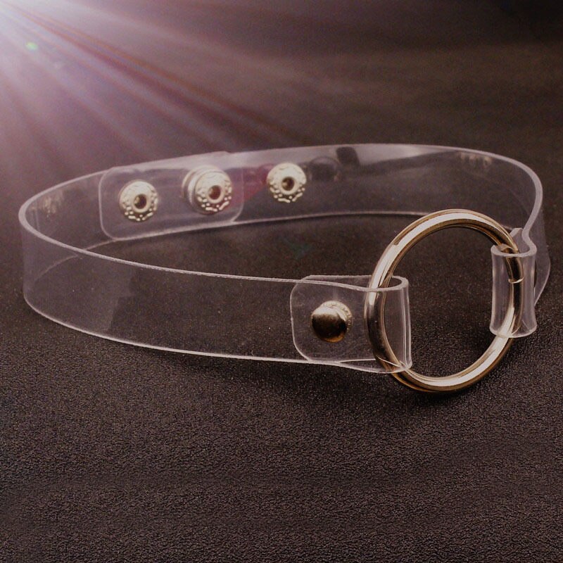 New Sereno Punk Chocker Della Collana Donne Regolabile Trasparente Del Cuore Della Collana Del Choker Gotico Delle Ragazze Del Collare Della Collana Dei Monili Delle Donne
