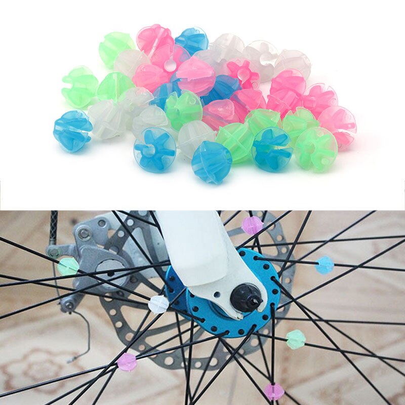 36X decorazioni per biciclette in plastica colorata per bici da bicicletta
