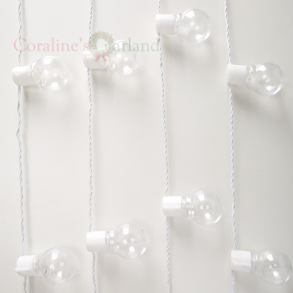 6 M Witte Kabel LED Lamp string Lights 20 Wit Globe Garland Fairy Lights voor Wedding Christmas Party Outdoor Verlichting decor