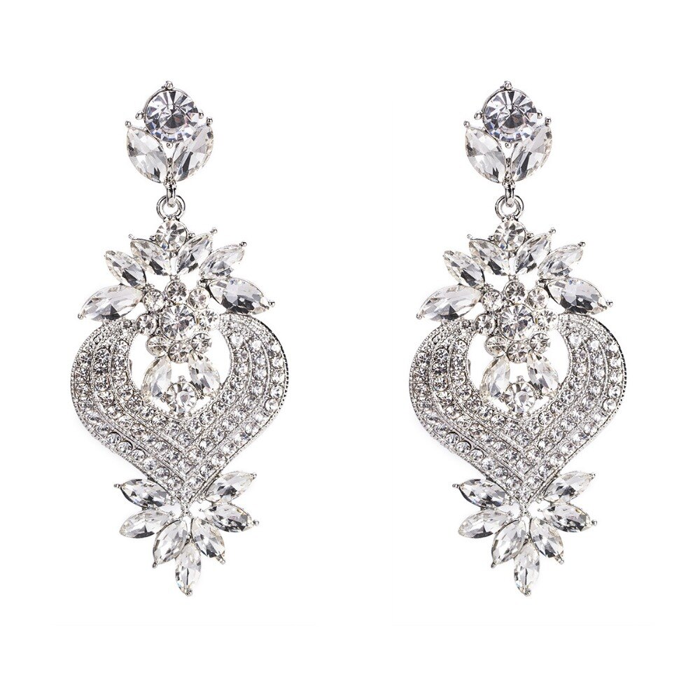 KMVEXO verklaring hart crystal Dangle Earring voor vrouwen meisje party verklaring oorbellen sieraden