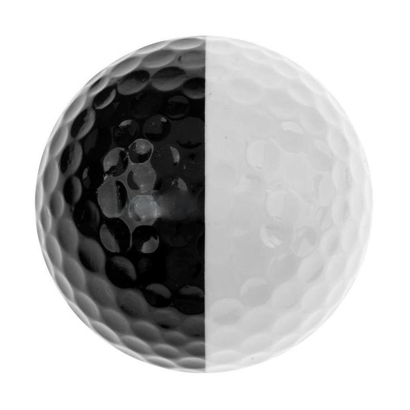 6Pcs/Set Of Golf Practice Balls Black And White Synthetic Balls Entainment Two Golfing Piece Practice Resin Rubber Outdoor F7Z1