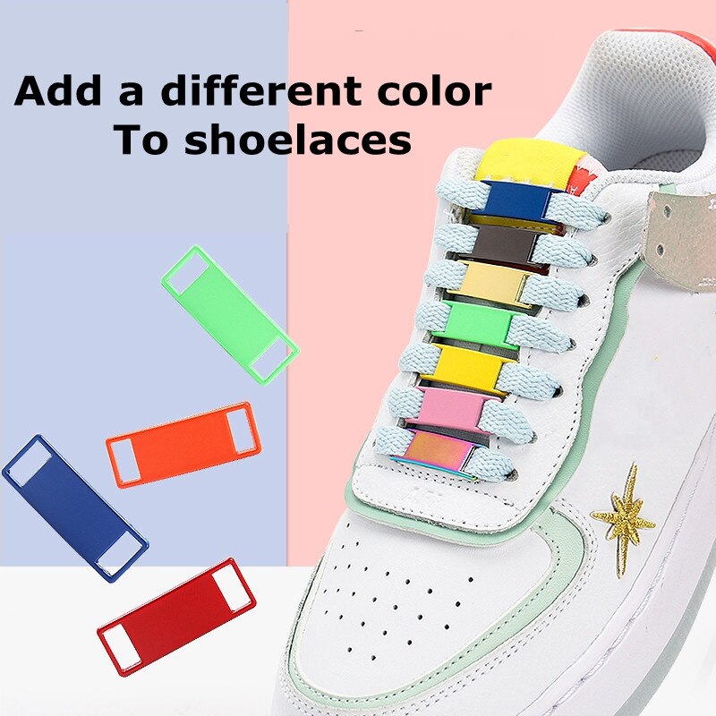 A-J01 Schnürsenkel Schnalle Schuhe Dekorationen Sneaker Bausätze Metall Schnalle Stilvolle und Geeignet für Alle Arten von Flache Schnürsenkel 15 Farben
