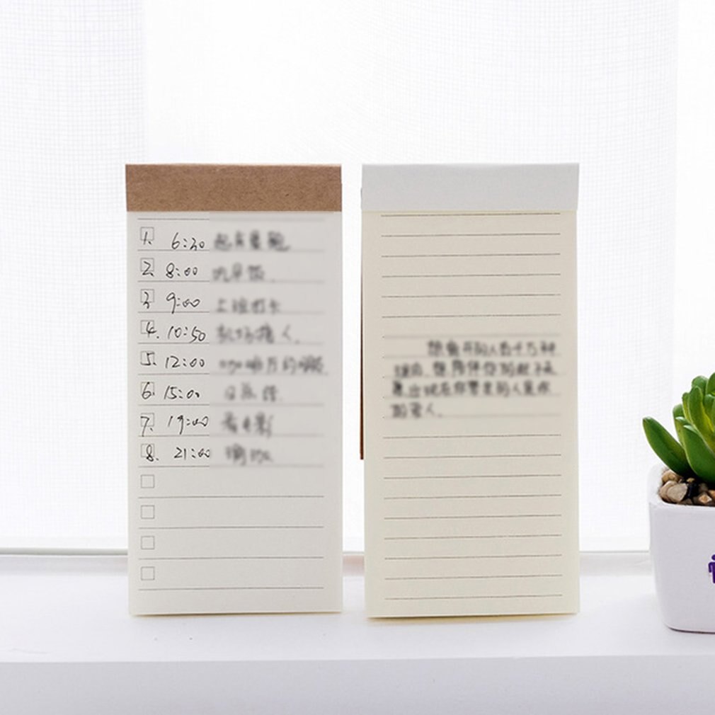 Tearable practical notes Kraft paper notebook Stationery rectangle Decoration School Kids Notebook