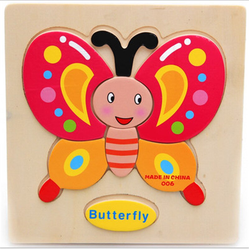 Toys Wooden Puzzles 3D Learning Jigsaw Educational Developmental Toys For Children Cartoon Animal Puzzle Kids Children Toy: but