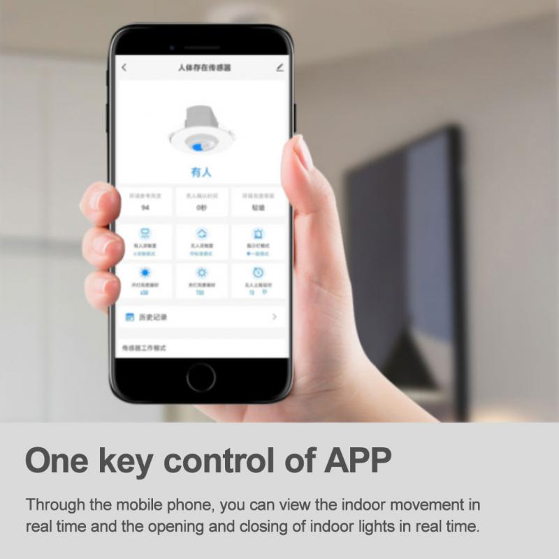 Tuya Smart ZigBee Ceiling-mounted Smart Human Presence Sensor Human Body Motion Detection Sensor Smart Home APP-key Control