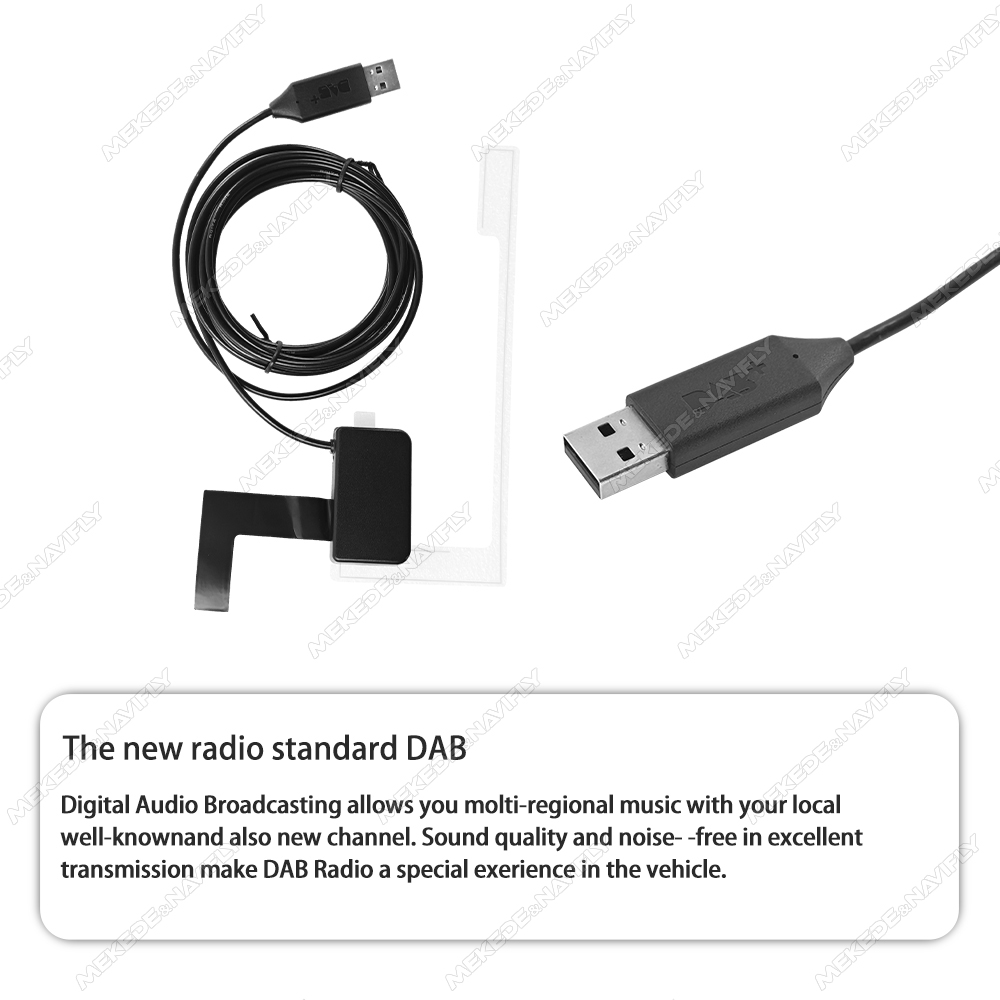 DAB + antenne met USB-adapter voor Europese Android autoradio GPS stereo-ontvanger speler voor universele DAB+ auto-accessoires