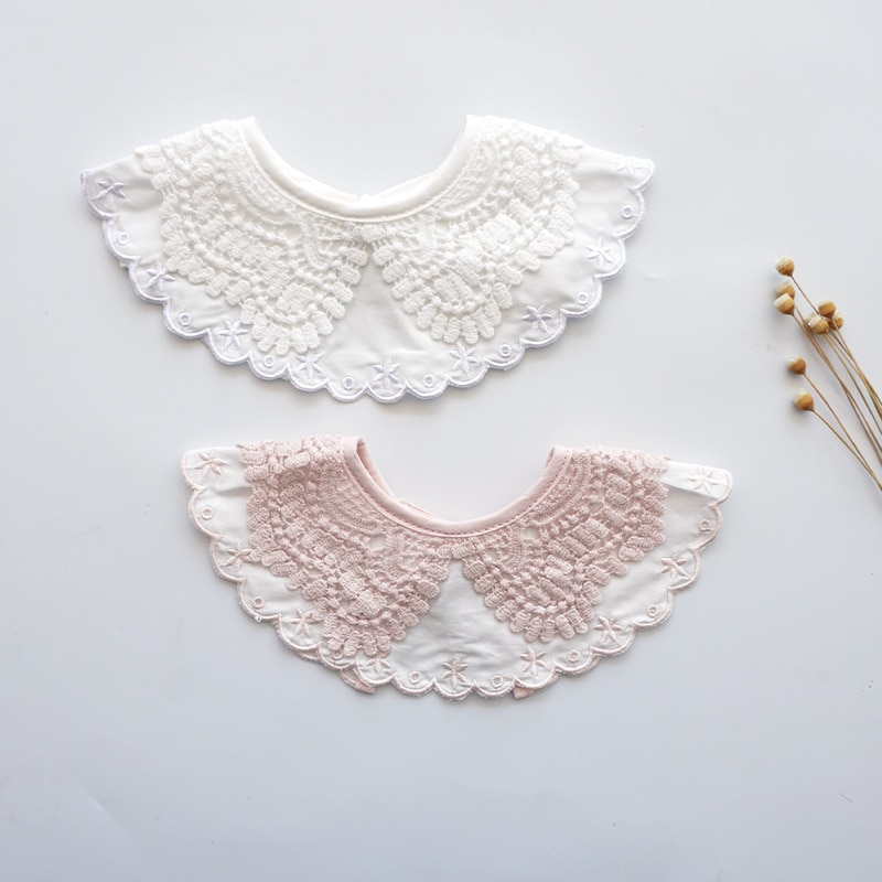 360 Degree Baby Stuff Cotton Baby Bibs With Lace Baby Girl Bibs False Baby Collar Infant Bib Cute Newborn Scarf Baberos