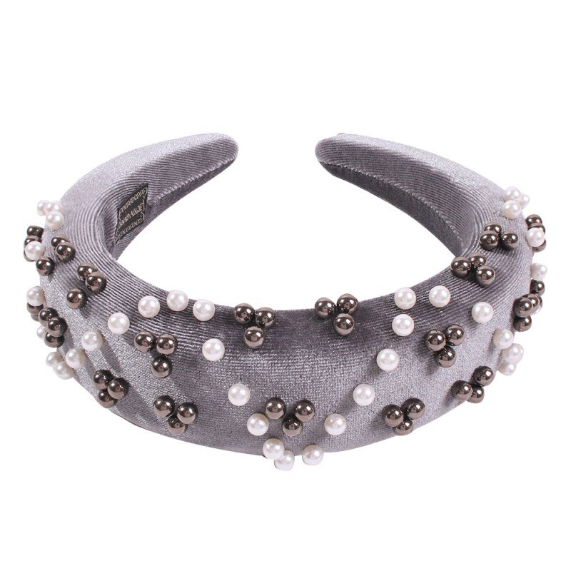 Candy Color Padded Wide Sponge Headband Glitter Velvet Hair Hoop Party Stretchy Thick Hairband Ladies Bezel Headpiece: 12