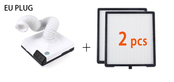 VIP 60W Strong Nail Dust Collector with filter: 2Pcs Filters