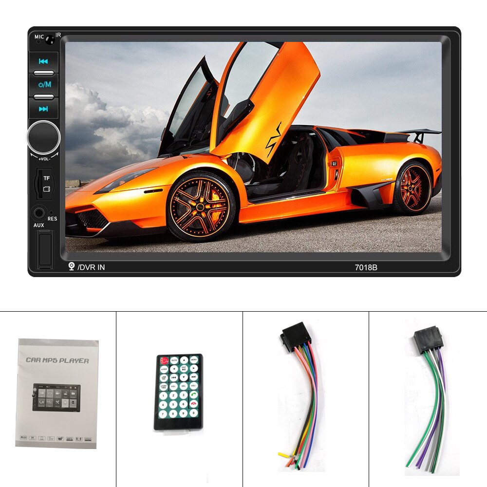 Podofo Autoradio 2 Din Car Radio 7&quot; HD Touch Screen Audio Stereo 7018B/7023B Video MP5 Multimedia Player For Nissan Toyota Kia