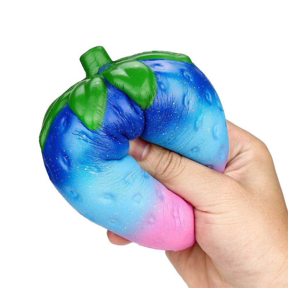 Fidget Toys 13cm Jumbo Galaxy Strawberry Scented Squishy Charm Slow Rising Stress Reliever Toy Colorful strawberries Squeeze Toy