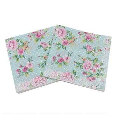 20 stks/partij 33cm * 33cm Rose Bloem Papier Servetten Voor Event & Party Decoratie 100% Virgin Wood Tissue decoupage Servilleta