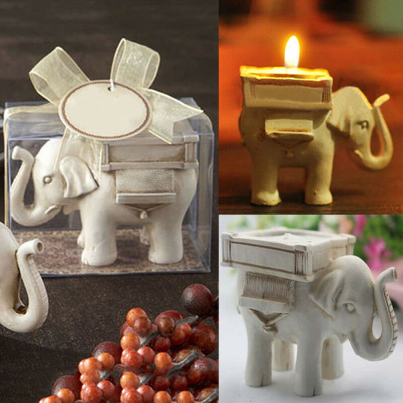 7cm x 4cm x 5cm retro elefant te lys lysestage lysestage bryllup favor dekor