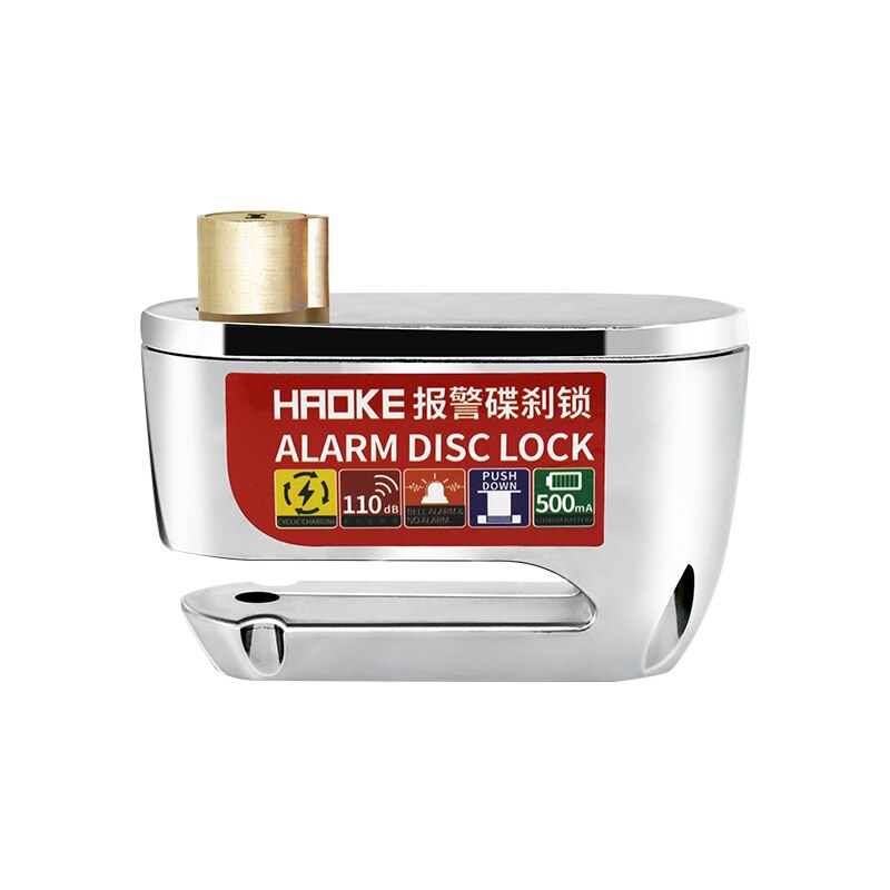 Alarm Disc Lock Motorcycle Motorbike Accessories Alarm Disc Lock Waterproof Motorcycle Disco Candado Moto Alarm Locks: Silver