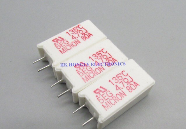 20PCS 5EG 5W 4.7R 6.8R 10R 15R 27R 4.7 ohm 6.8 ohm 10 ohm 15 ohm 27 ohm J K 135℃ 142℃ 150℃ Resistor: 5EG 4.7R J 135