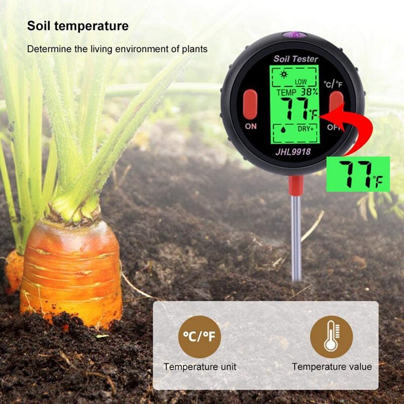 Gtbl 5 In 1 Ph Water Vochtmeter Vochtigheid Thermometer Photometer Water Meter Tuin Planten Hydrocultuur Analyseren Tool