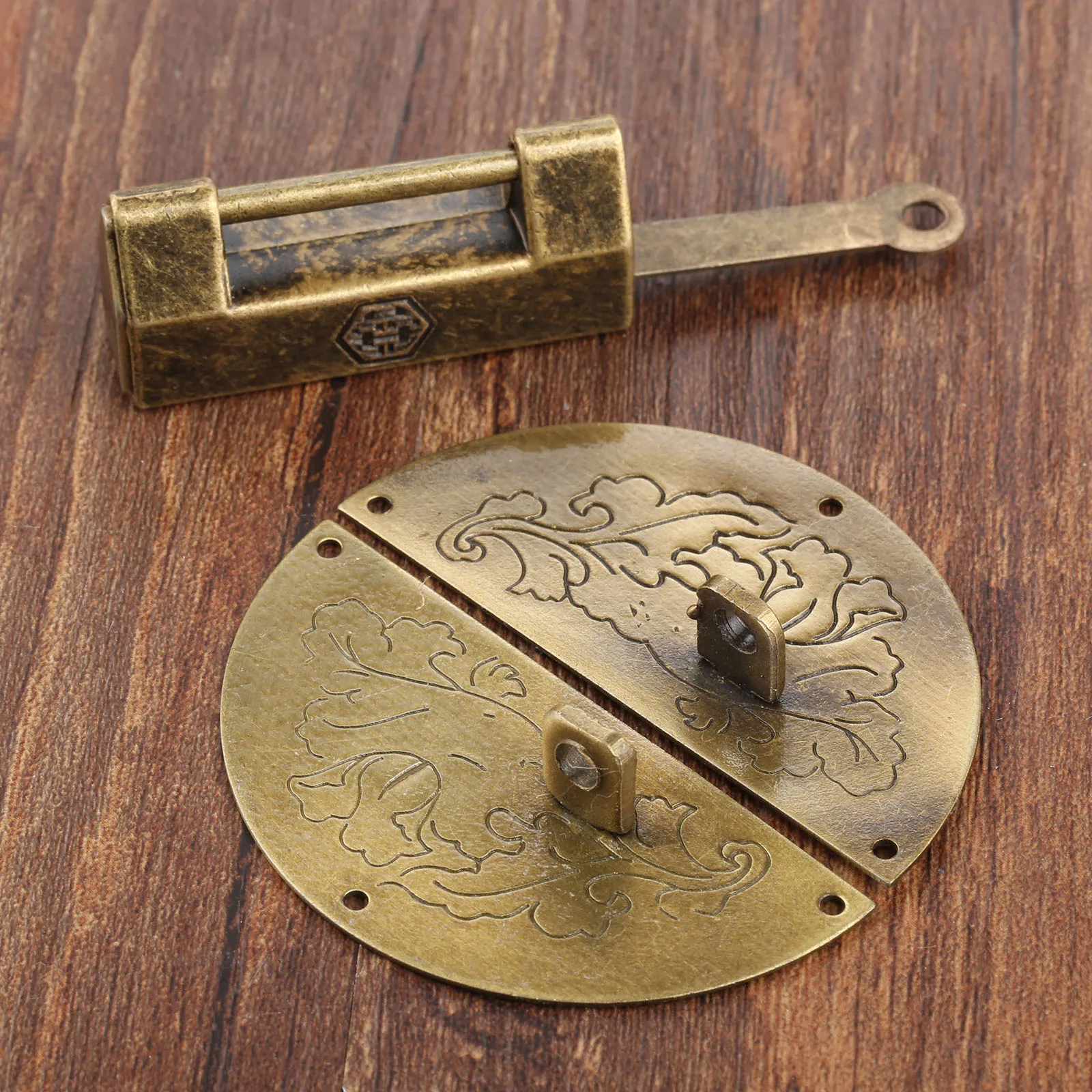 Antieke Meubels Decoratieve Hangslot Chinese Oude Lock Antieke Doos Toggle Klink Hasp Gesp Sluiting Voor Sieraden Houten Doos Hardware