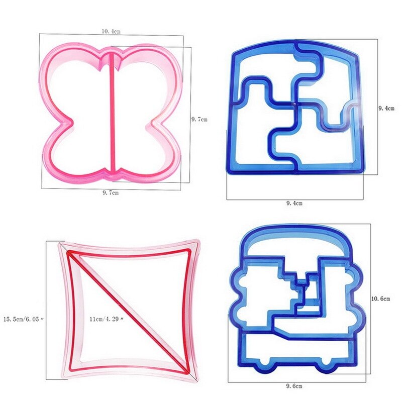 12pcs/set 14 Models Puzzle Kids DIY Lunch Sandwich Toast Cookies Mold Cake Bread Biscuit Food Cutter Mould^